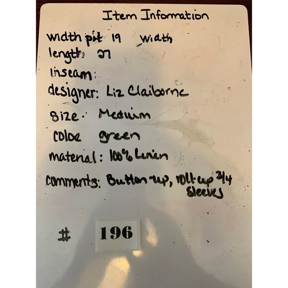 🌸3/$15🌸Bright Green 3/4 Sleeve Button Up Blouse with Pockets sz M - Picture 6 of 6